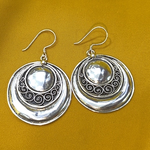 Berber earring in Sterling Silver, handmade, Berber jewelry, Berber earring, Tuareg jewelry, tribal, Kabyle, Ethnic.