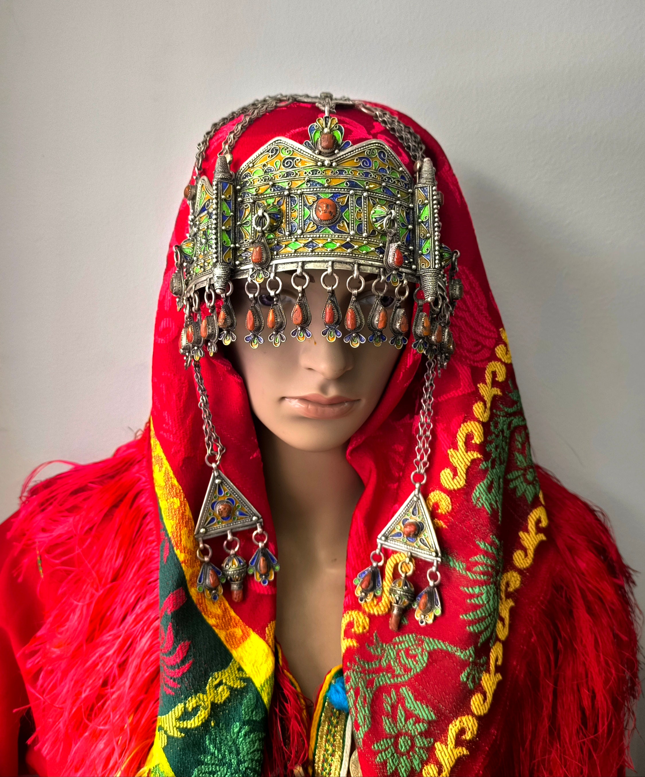 アクセサリー tadequi coninnghum Headpiece, in Silver, Algeria, Greater Kabylia, Beni Yenni, Mid