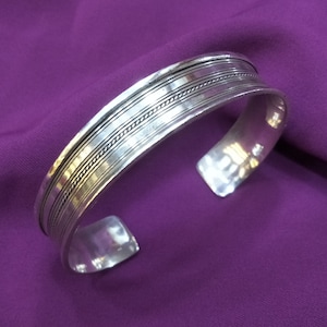 Morocco - Berber Bangle In Sterling Silver, Unisex Berber Bracelet, Moroccan Jewelry, Tuareg Bangle For Men, Rigid Bracelet For Men.