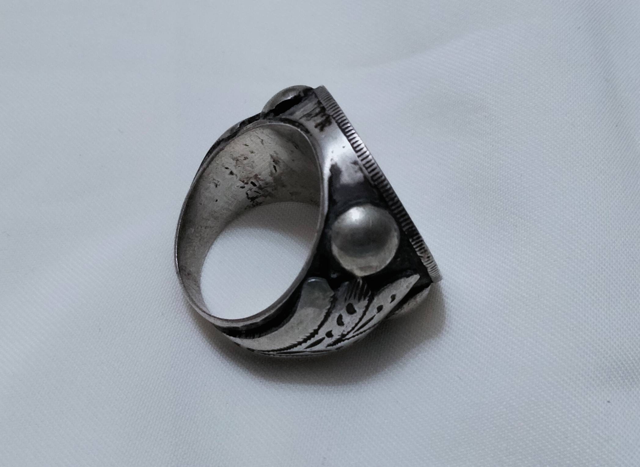 Morocco Old Berber Ring 1960s Hand-chiseled Solid Silver - Etsy