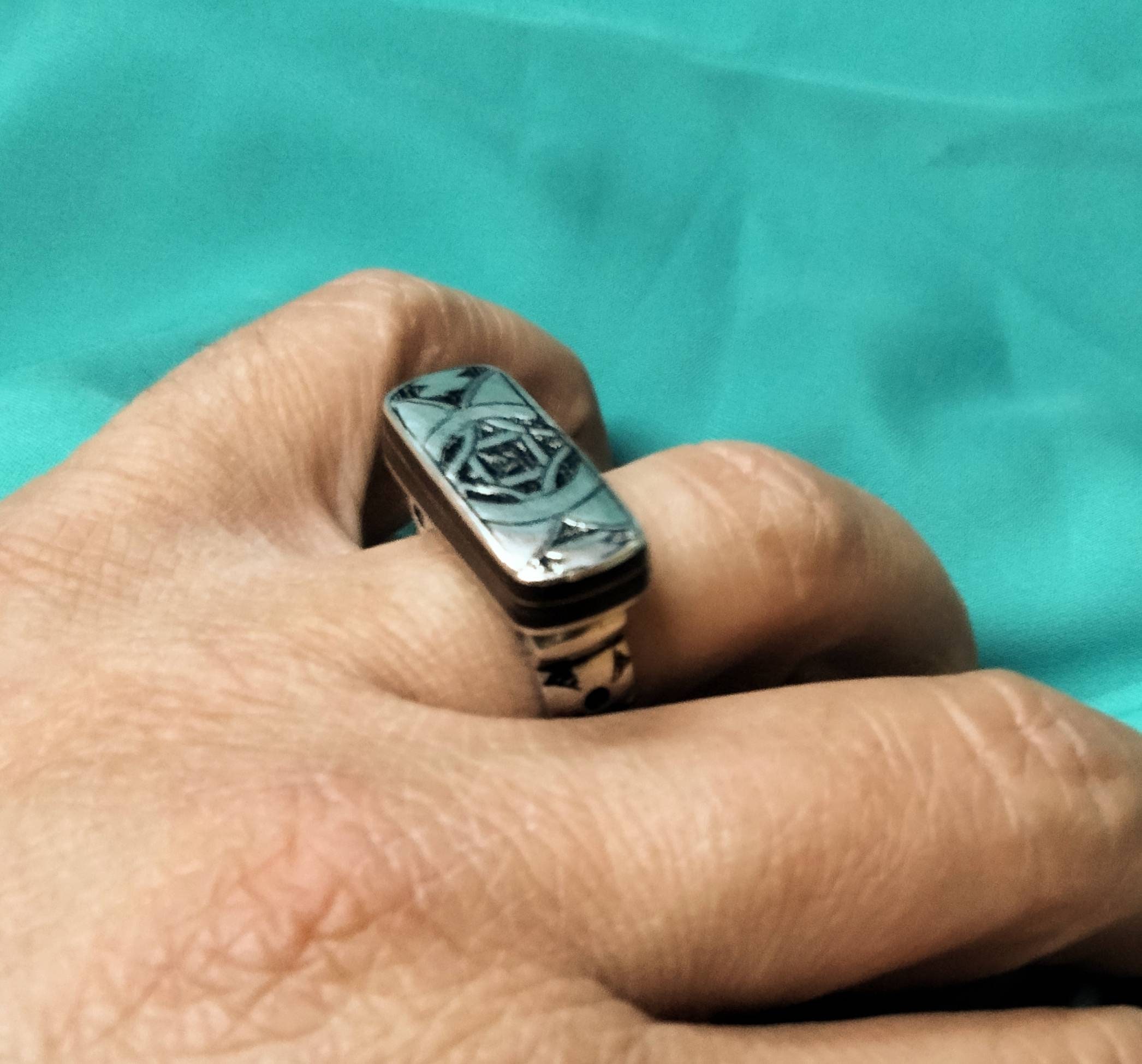 Touareg - Tuareg Ring in 925 Silver Chiseled With Traditional