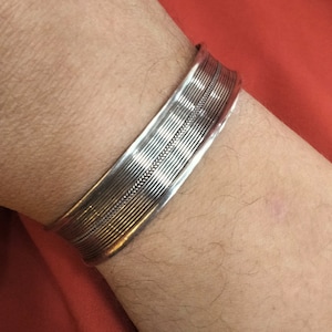 Morocco - Berber Bangle In Sterling Silver, Unisex Berber Bracelet, Moroccan Jewelry, Tuareg Bangle For Men, Rigid Bracelet For Men.