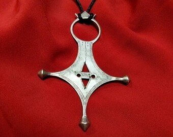ニジェール - 925 スターリングシルバーの古代トゥアレグ クロス