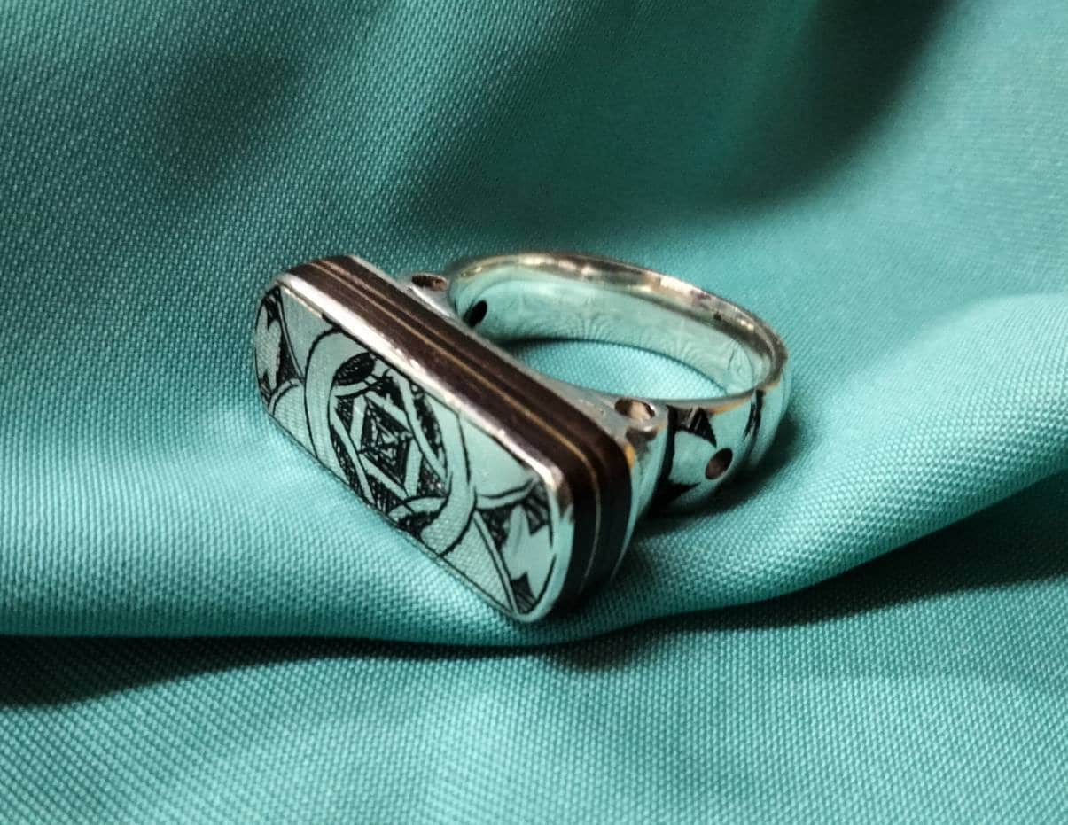 Touareg - Tuareg Ring in 925 Silver Chiseled With Traditional