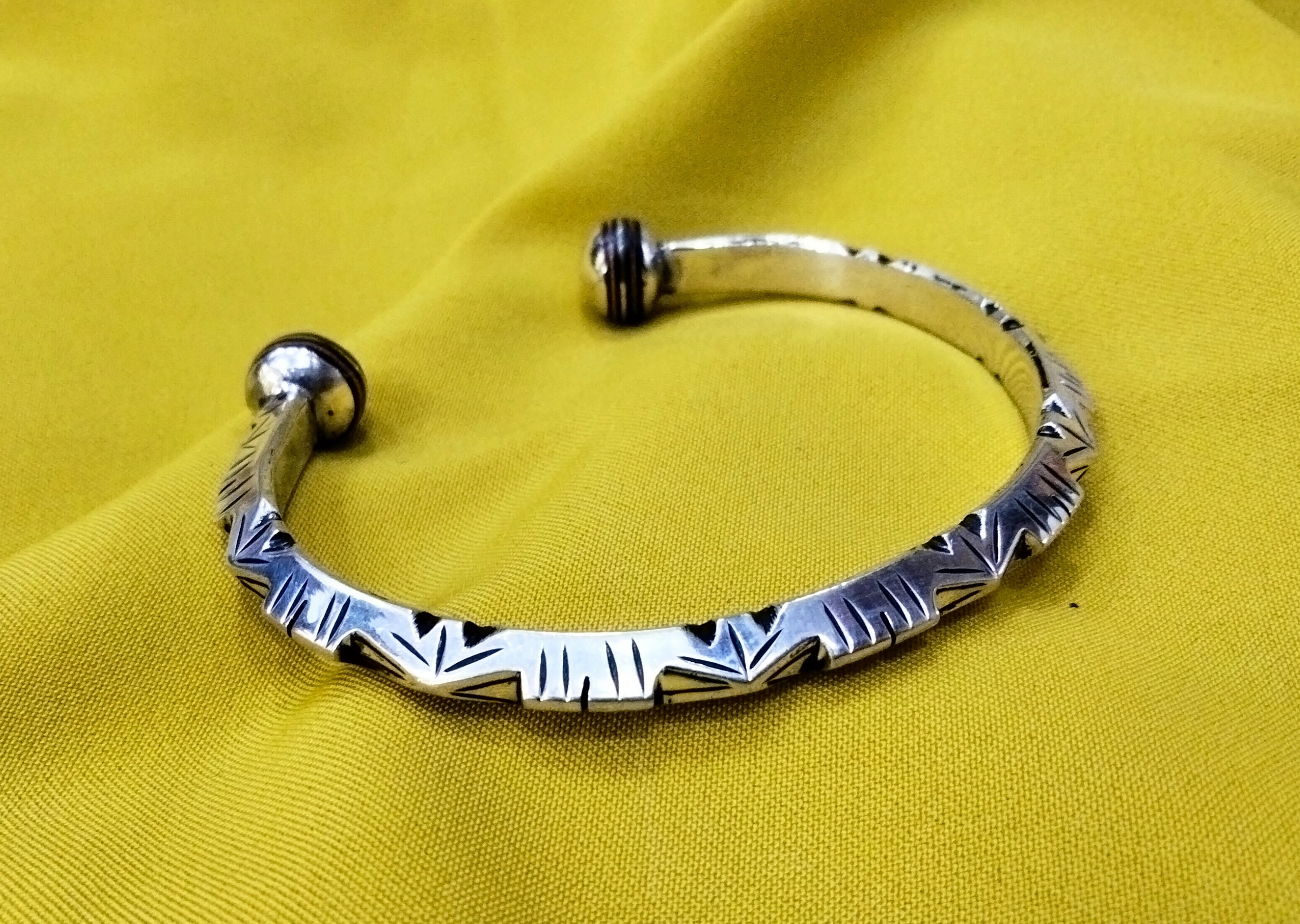 アクセサリー Touareg Silver Bangle indian jewelry Touareg Silver（トゥアレグ シルバー） bangle 11（Silver / B