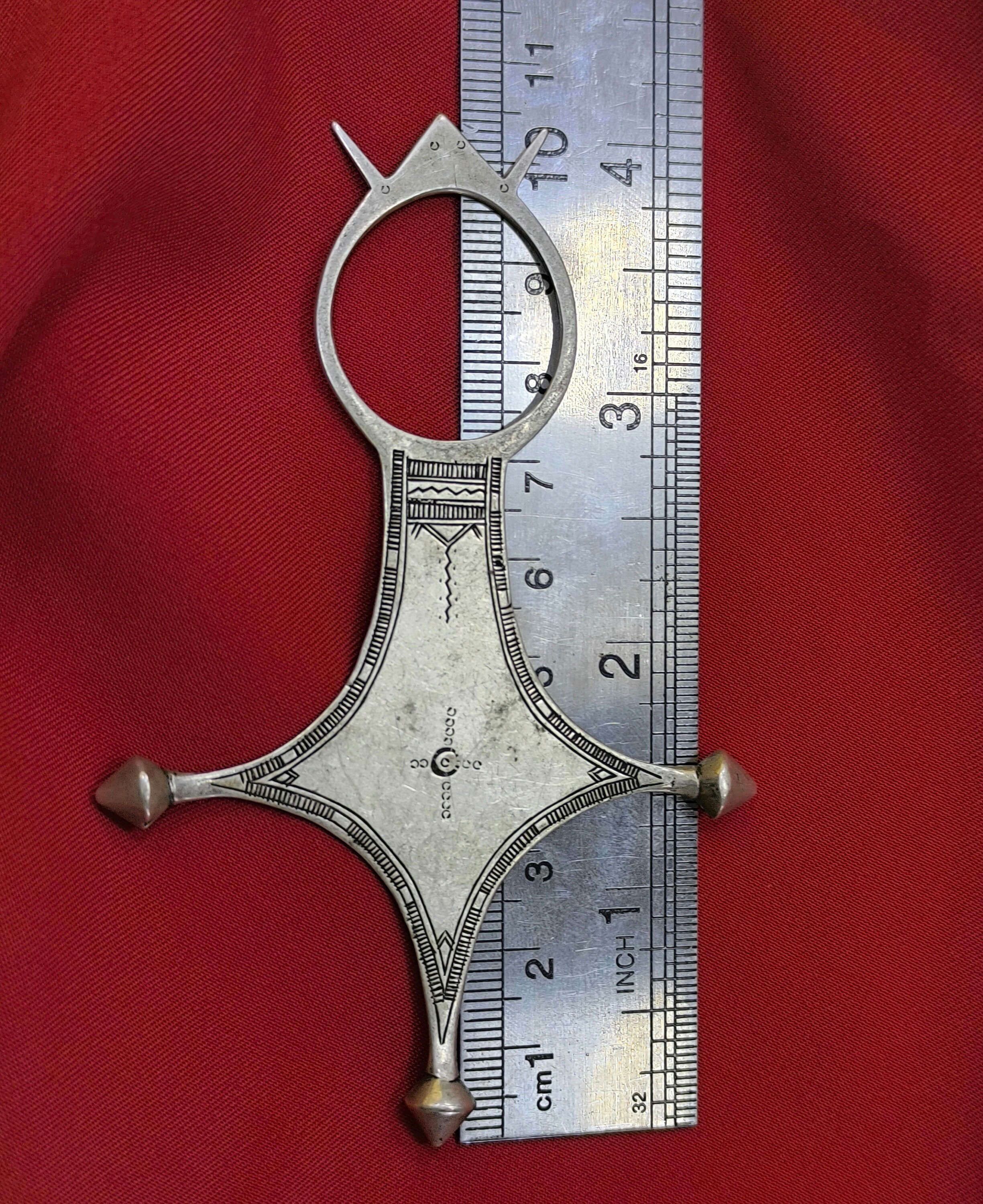 ニジェール - 925 スターリングシルバーの古代トゥアレグ クロス