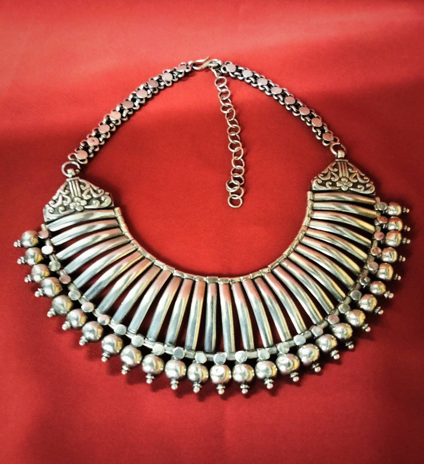 Rajasthan 800 Sterling Silver Rajasthan Necklace 27 Small Etsy