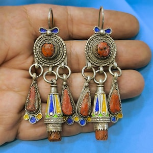 Kabyle - beautiful pair of Berber earrings in 925 sterling silver / Kabyle jewelry / tribal / earrings / Kabyle earring