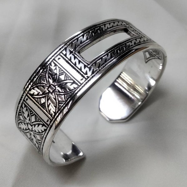 Niger - Tuareg cuff bracelet in 925 silver/Touareg jewelry/silver from Niger/Mali/Tuareg bracelet/Berber/modern/Touareg bangle