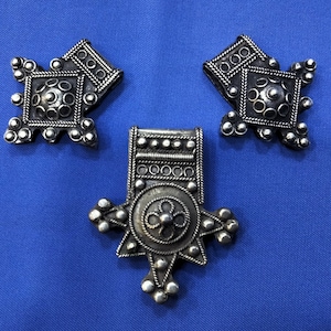 Mauritania - Berber bogdad, Berber cross, Berber talisman, Berber amulet, silver Berber cross, African jewelry, Moroccan jewelry.