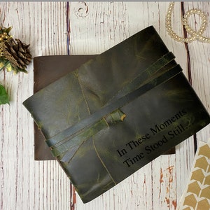 Álbum de recortes de cuero, álbum de cuero genuino, álbum de cuero personalizado, libro de visitas de boda, álbum vintage, álbum de fotos, regalo de aniversario