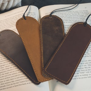 Personalized Leather Bookmark, Custom Bookmark, Bookmark, Book Lover Gift, Gift for Family, Gift for him,