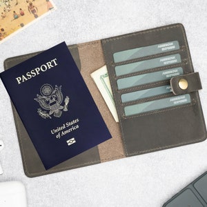 Funda para pasaporte personalizada, funda para pasaporte, funda para pasaporte personalizada, billetera para pasaporte, funda de cuero para pasaporte, regalo de viaje, *19