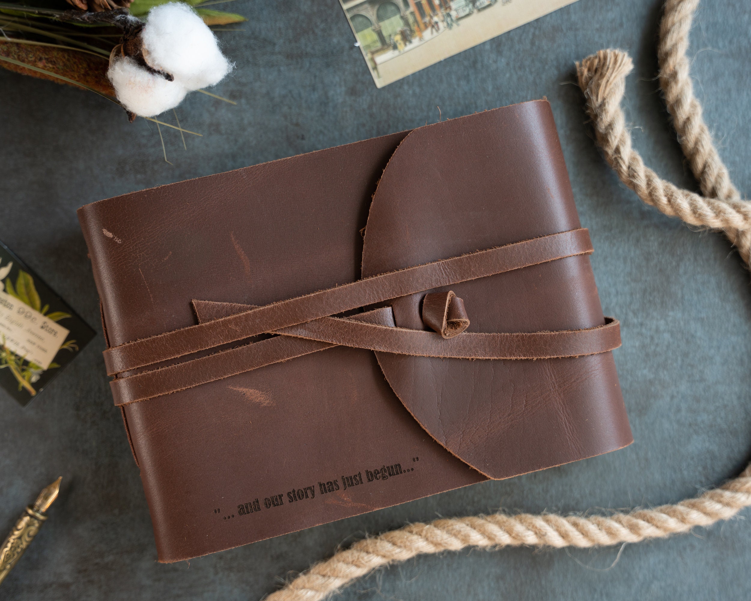 Photo Album Leather Scrapbook Album Genuine Leather Album Etsy Ireland