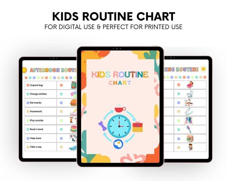 Three Reads Routine Cgi Kids Routine Chart Routine Flip Chart, Morning Routine, Bedtime Routine ...
