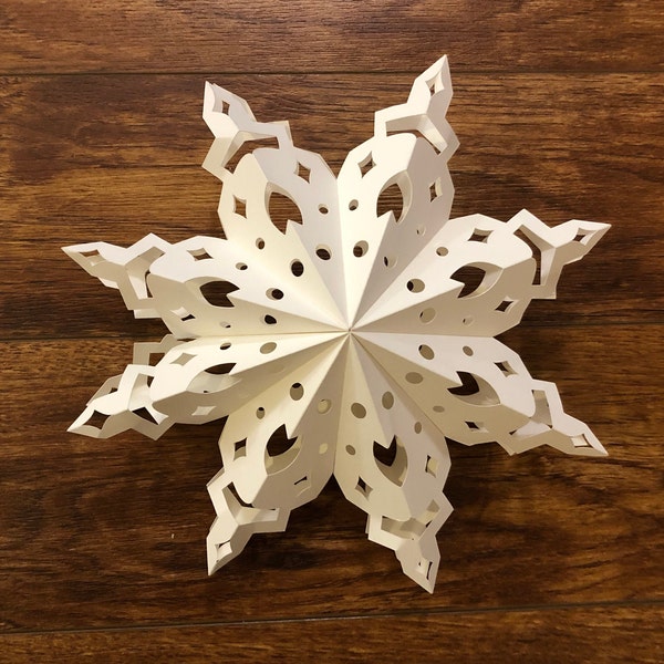 3D Snowflake/Star Template SVG Instant Download