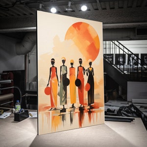 Print CANVAS Stretched canvas African woman art wall decor, African portrait, Afrocentric