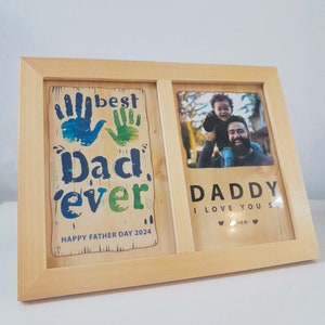 Personalized Father&#39;s Day Gift from Young Kids - Unique Birthday Photo Gift for Dad