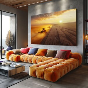 Print CANVAS Gespannte Leinwand, John Deere Kunst, Raumdeko, wilder Druck, Bauernhof-Traktoren, Bauernhof wilde Malerei, Traktor, Bauernhof-Bilder