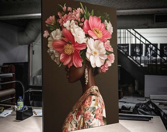 プリントキャンバス ストレッチキャンバス AMF (13) アフリカの女性