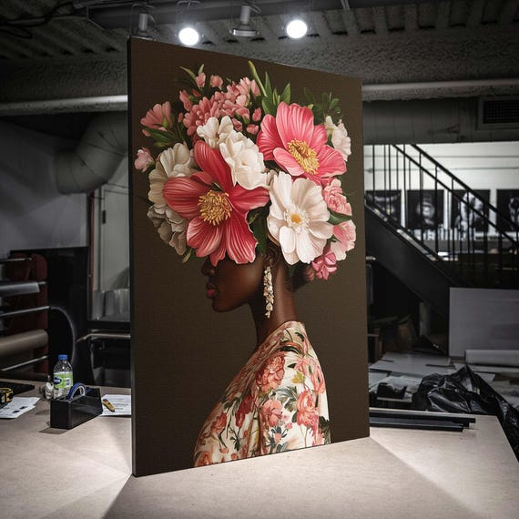 プリントキャンバス ストレッチキャンバス AMF (13) アフリカの女性