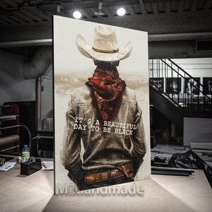 Print CANVAS Stretched canvas,Day to be black, Black man ,African man Canvas, African Man Painting,Africa Art