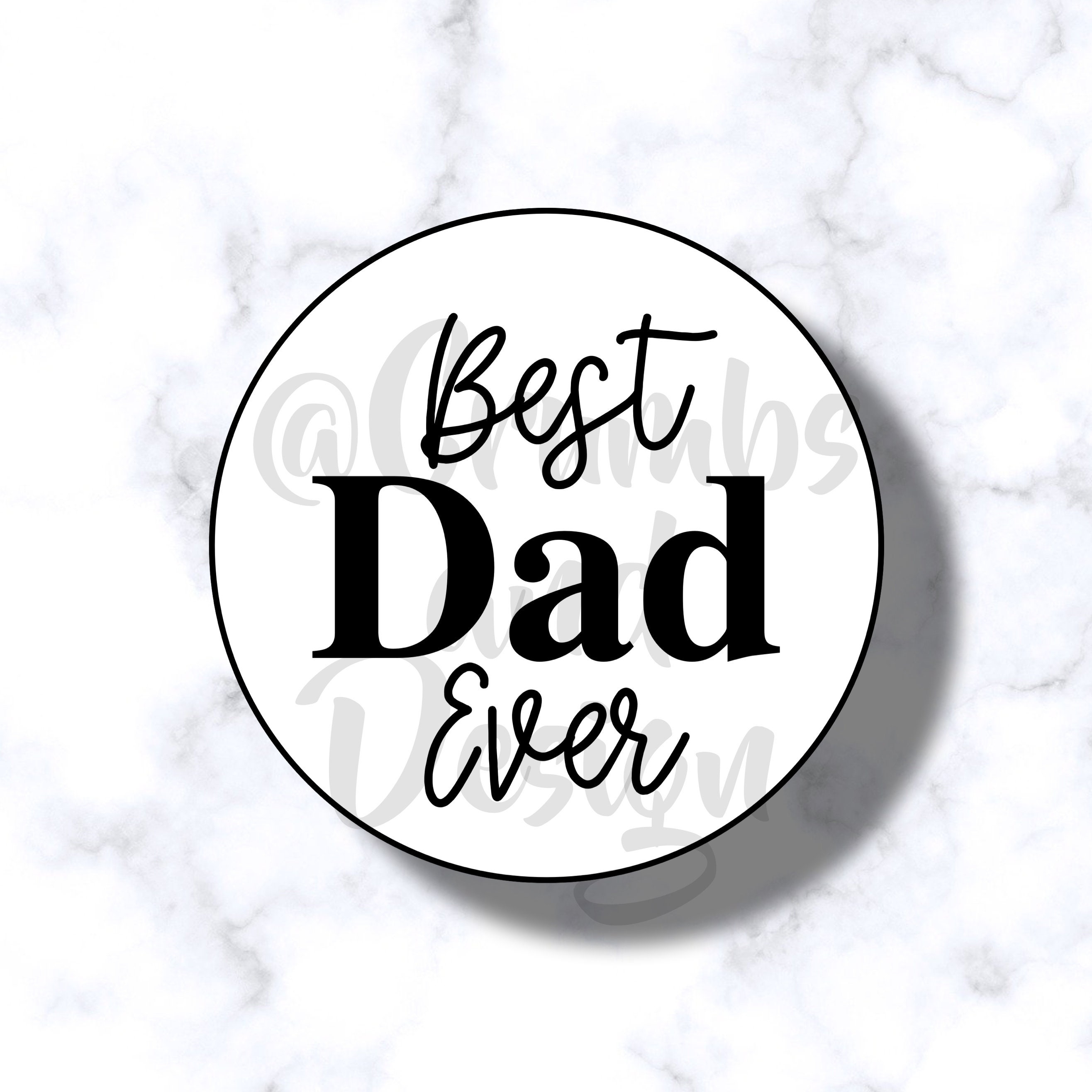 Printable Father's Day Tag Best Dad Ever Tag Black and Etsy