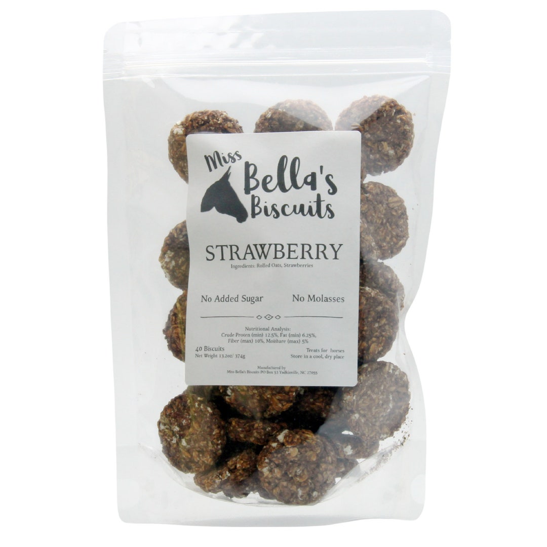 Miss Bella's Biscuits Gourmet Horse Treats Strawberry Flavor, Pony Treats, Horse Training