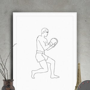 The Art of Boxing - A3, A4, A5, Boxer Line Drawing Illustration Print