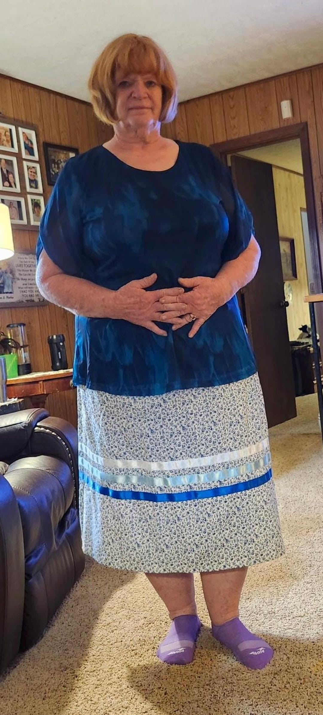 Ribbon Skirt W/ Pockets - You Choose Fabric & 3 Ribbon Colors - Etsy
