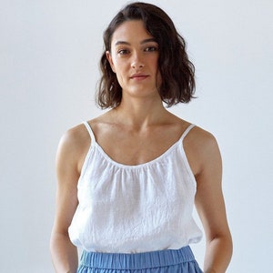 Linen Camisole TAPURA, Natural 100% Linen Tank Top for Women. Linen Clothing