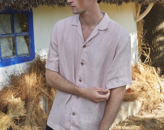 ANISE Men's Camp Linen Shirt