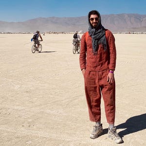 Burning Man Linen Outfit - Two Piece 100% Linen Set - COCOS Pants and TARASA Shirt