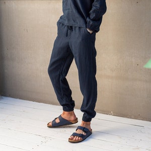 Mens Linen Joggers