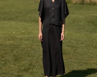 Linen Bias-Cut Skirt ASTER