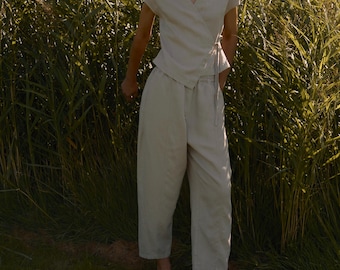 Women’s Linen Pants COCOS v2.0 Relaxed Fit, Summer Trousers
