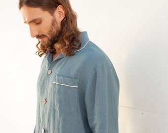 Stone Washed Linen Pajama PAPAVER