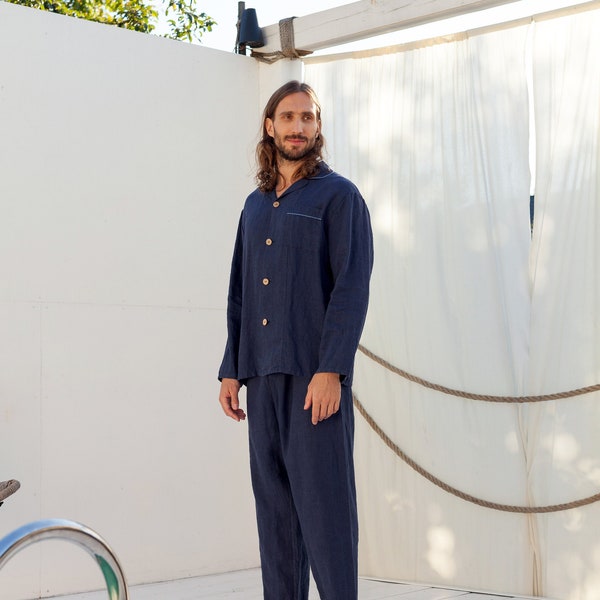 Pure Linen Pyjama for Men PAPAVER
