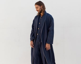 Men's Linen Lounge SET Robe + Pajama, Men's Loungewear / Linen Gift for Man