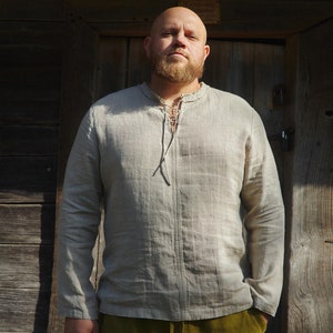Plus Size Men's Linen Shirt