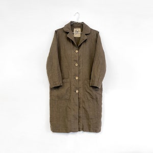 Womens Linen Coat VERBENA. Linen Coat with Pockets. Spring Coat for Women. Linen Loose Coat. Summer Oversize Coat
