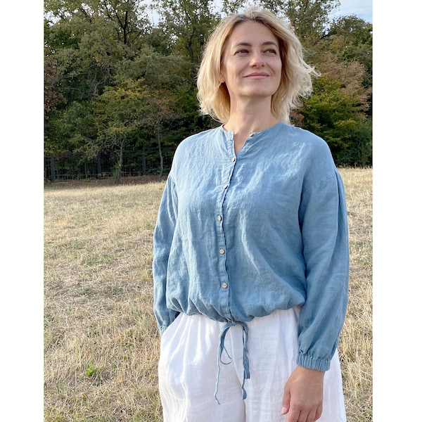 Womens linen shirt OTTELIA, linen blouse
