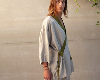 Men's Linen Kimono Shirt TIGERLILY