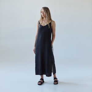 Linen Sundress AIRA, Summer Linen Dress, Slip Dress for Women