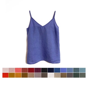 Women's linen cami top TORENIA, Plus size linen tank top, linen camisole