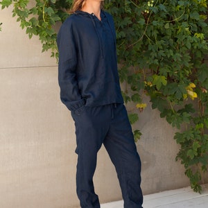 Linen Jogger Pants ARACHIS, Mens Linen Pants, Linen Trousers, Summer Pants, Casual Pants image 3