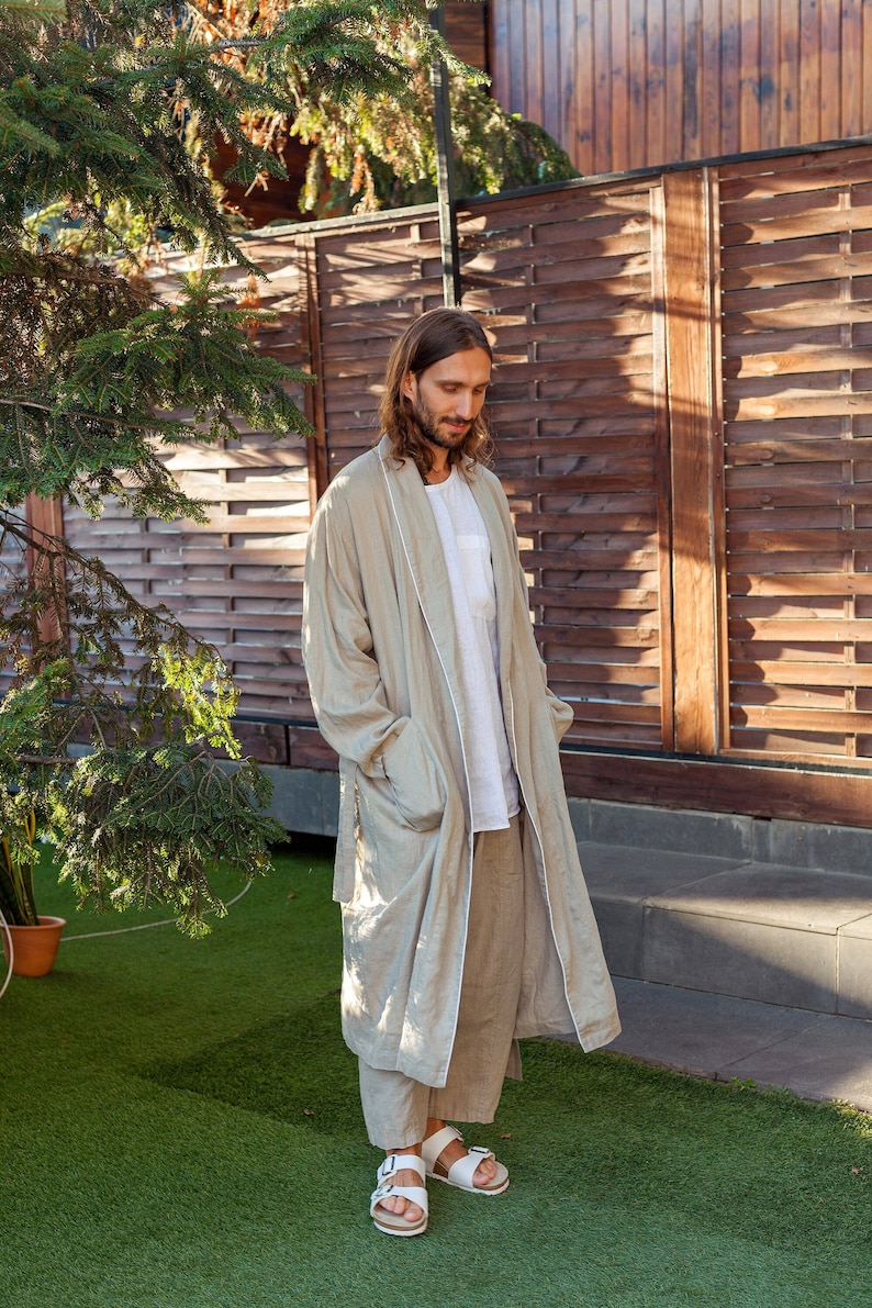 Linen robe