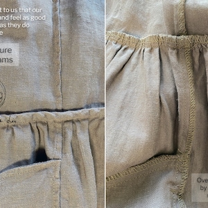 Linen Barrel Leg Pants COCOS, Natural Undyed Linen Pants, Yoga Pants, Unisex Pants, Loose Pants, Relaxed Fit Pants, Baggy Parachute Pants image 8