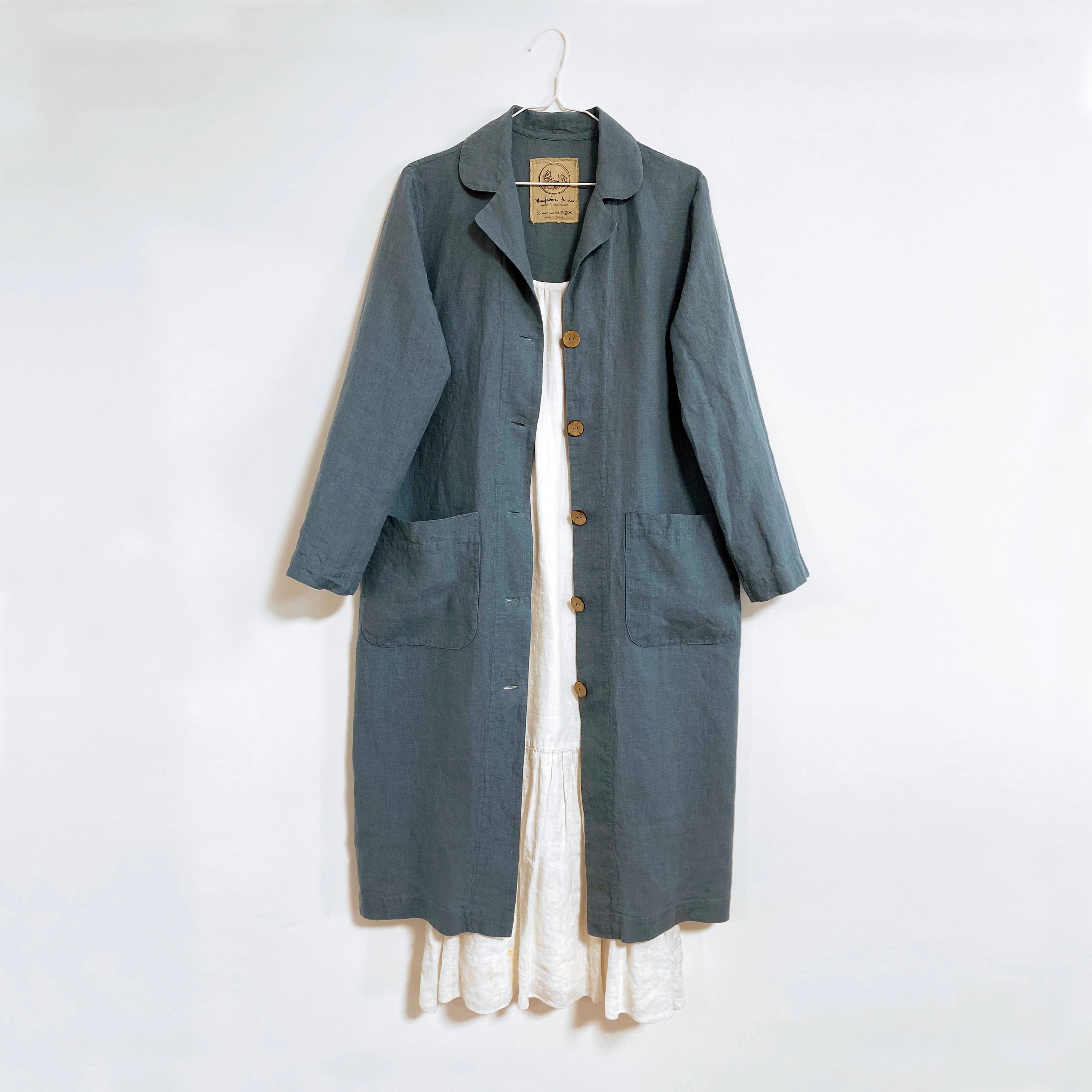 linen duster coat womens