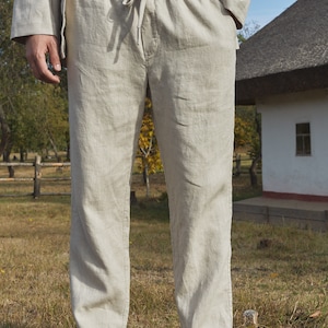 Linen work pants